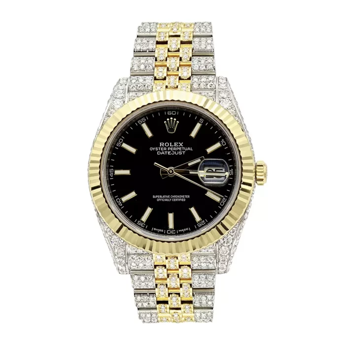 Rolex Datejust Diamond Watch for Men 12ct Two Tone