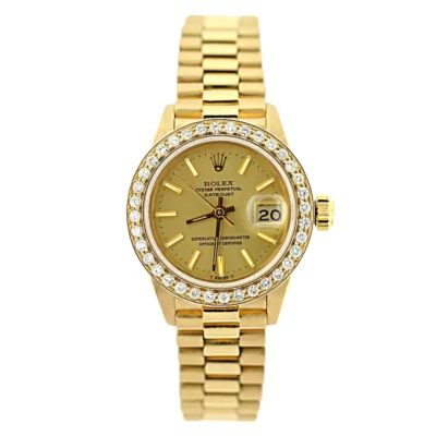 Ladies Diamond And Gold Rolex Presidential