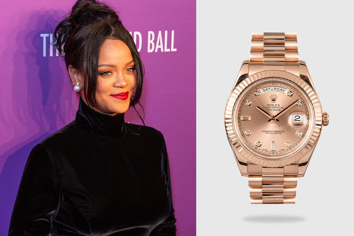 Rihanna Wearing A Rolex Watch
